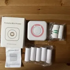 Portable Mini Printer BT転送印刷 付属品7本