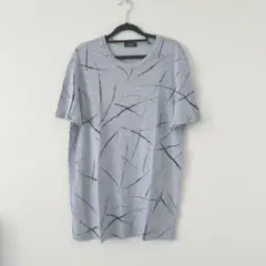 theory☆men's・ラインアートペイントデザインTシャツ・L