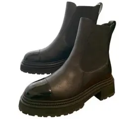 美品！TONY BIANCO サイドゴアブーツ ブラック レザー 25cm相当