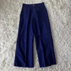 POLO RALPH LAUREN ✨麻　ワイドパンツ　ゆったり　ネイビー　S