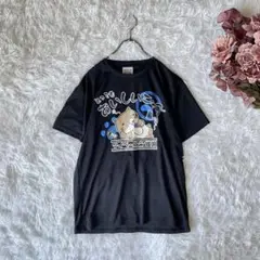 猫渕さんNECOBUCHI-SAN 猫プリント　メッシュTシャツ（M）黒系　速乾