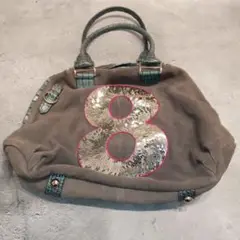 MUTA ムータ レディース ハンドバッグ トートバッグ スパンコール グレー
