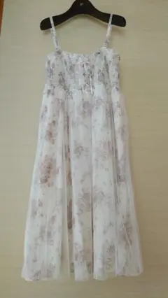 【USED】レストローズチュールキャミワンピース　ナンシーローズ