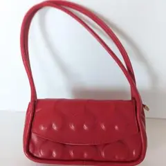 ハンドバッグ ハート柄　レッド　かわいい　オシャレ