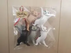 【新品未使用】ネコの置物 5匹組 白猫・黒猫・茶トラ・キジトラ・三毛