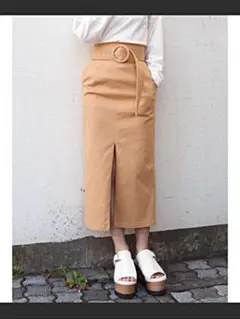 MURUA ベルテットペンシルスカート