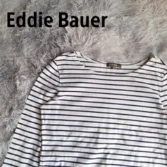 Eddie Bauer ボーダー 長袖Tシャツ M