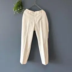 ★アマカ［S］高見え清楚ナチュラル◎美脚魅せ◎センタープレスホワイトスラックス