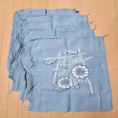 250811-1 訳あり 朝顔 夏用 座布団カバー 5枚セット USED