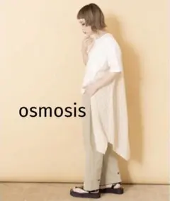 美品✨️ オズモーシス Tシャツ ドッキング ワンピース ストライプ カットソー