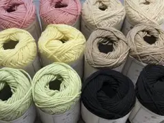 夏糸　新品　未使用　12玉　並太コットン　サマーヤーン　サマーセーター