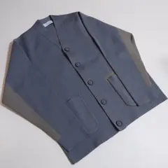 【美品】トゥモローランドトリコ　ポリエステルミラノリブ Vネックカーディガン　S