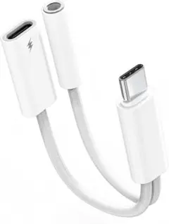 iPhone イヤホン 変換【MFI認証】 USB C 3.5MM 2IN1