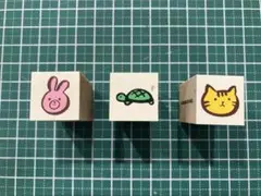 アイコンスタンプ　猫・うさぎ・カメ　3点セット