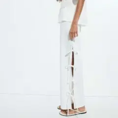 【未使用】2025s/s H&M タイディテールプルオンパンツ