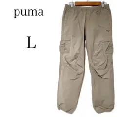 プーマ PUMAカーゴパンツ ワークパンツ ベージュ ポケット ドローコード