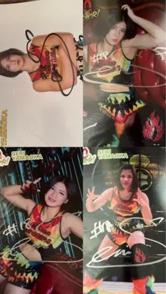 マリーゴールド山岡聖怜直筆サイン入りポートレート4枚セット