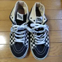 Vans チェッカーパターン ハイカットスニーカー