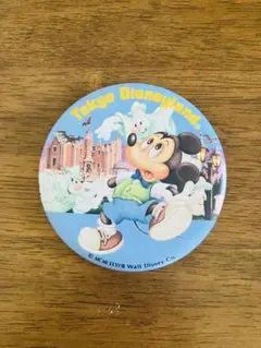 未使用　東京ディズニーランド ミッキーマウス 缶バッジ　レトロ