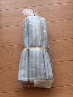 未使用　ダブルガーゼ生地　ブルー系ストライプ　52cm×50cmの4枚セット