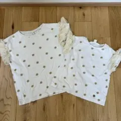 après les cours フリル付きTシャツ 姉妹コーデ 100 130
