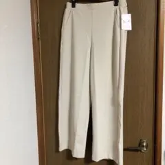 TAKUMIBA タクミバ　ジョーゼットニット吸水速乾サイドラインワイドベージュ