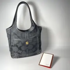 美品 コーチ COACH ショルダー トートバッグ 肩がけ シグネチャー
