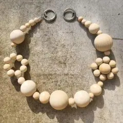 Wood Ball Wallet Chain 65cm