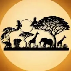 アフリカの大地　ウオールアート104　鉄　インテリア雑貨　壁　装飾　サファリ