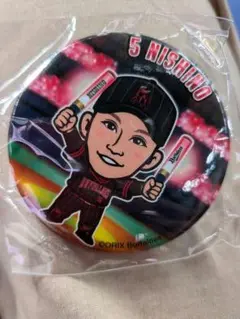 オリックスバファローズ　西野真弘　缶バッジ　ガチャ
