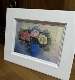 古川明雄 絵画 花 額縁 野の花 インテリア 室内装飾 アンティーク 美術品格安 古川明雄 絵画 花 額縁 野の花 インテリア 室内装飾