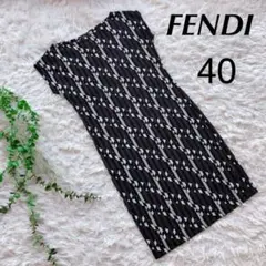 美品!FENDI フェンディ ズッカ柄ワンピース 40 高級 イタリア 総柄
