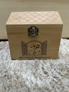 ムーミンの木製の家型ボックス