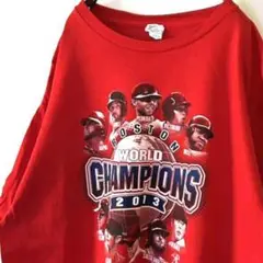 デルタ ボストン ワールド チャンピオンズ Tシャツ XL レッド赤 古着