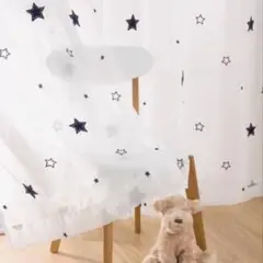 ニトリのレースカーテン(星デザイン）100X133サイズ 2枚セット②