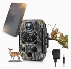 COCOCAM 防犯カメラ ソーラー4K トレイルカメラ 3200万画素