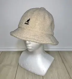 M 美品 KANGOL Sheep Fur Casual ボア ハット ベージュ
