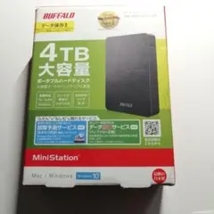BUFFALO 耐衝撃対応外付けHDD 4TB HD-PSF4.0U3-GB