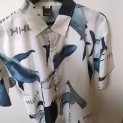 サメプリント アロハシャツ Mサイズ