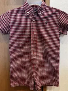 美品　Ralph Lauren ラルフ　チェック柄ロンパース 24M