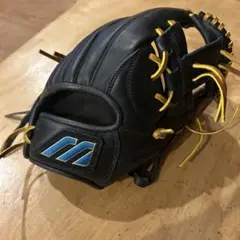 中古Mizuno プロモデル軟式グローブ 黒/タン　少年用