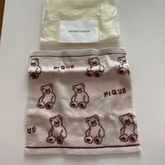 新品　ジェラートピケ ベアハンドタオル　ハンカチ