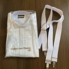 ウィングカラーシャツ、サスペンダー