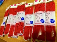 カラーひも　赤　幅5ミリ　長さ3.3メートル　ダイソー