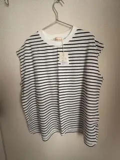 ストライプ ノースリーブ トップス