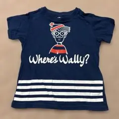 ウォーリーを探せ　ウォーリー　Tシャツ ネイビー　ユニクロ　110センチ