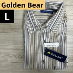 【新品タグ付】Golden Bear ストライプ長袖シャツ Lサイズ