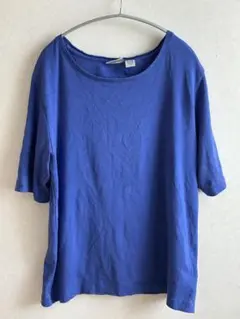 CHICO'S 青 Tシャツ サイズ3 【Lサイズ】 男女兼用　シンプルTシャツ