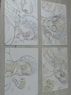 猗窩座　原画ポストカード　無限列車