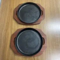 鋳鉄製グリルパン2枚セット